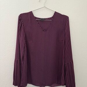 Banana Republic Plum Geometric Blouse